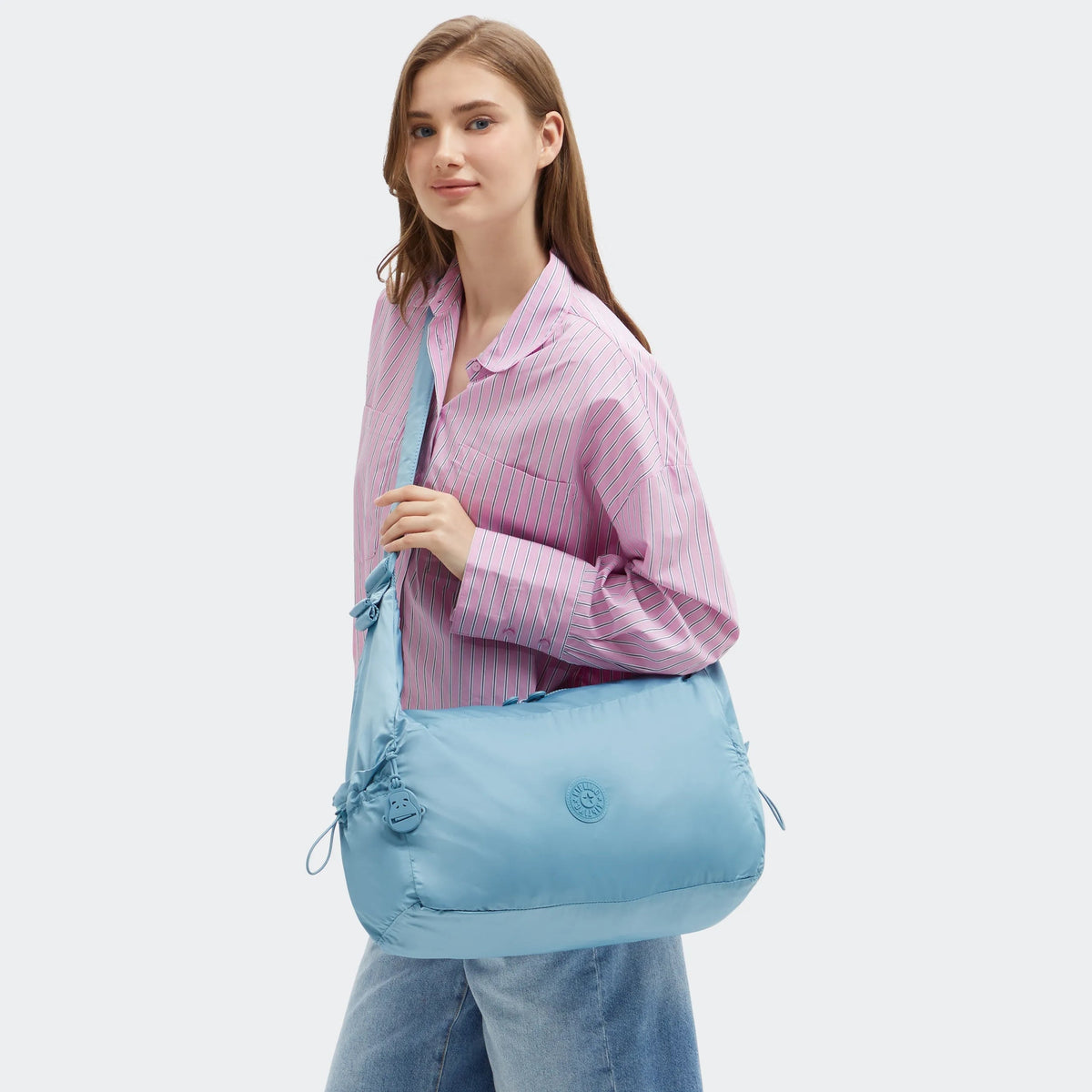 Gwyn Smooth Satin Shoulder Bag