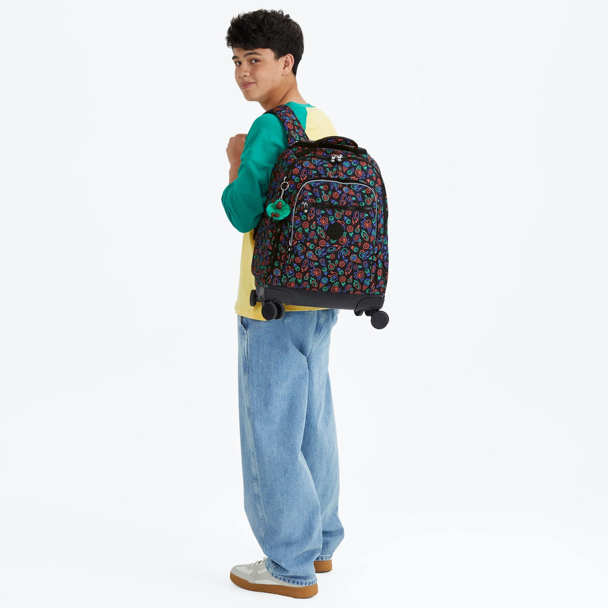 New Zea Printed 15" Laptop Rolling Backpack