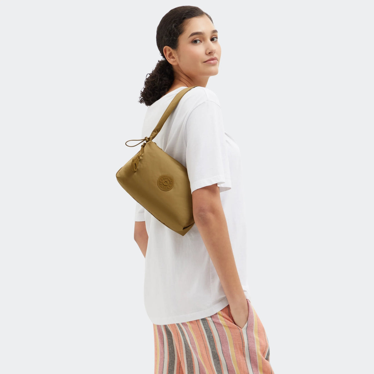 Eleni Smooth Satin Shoulder Bag