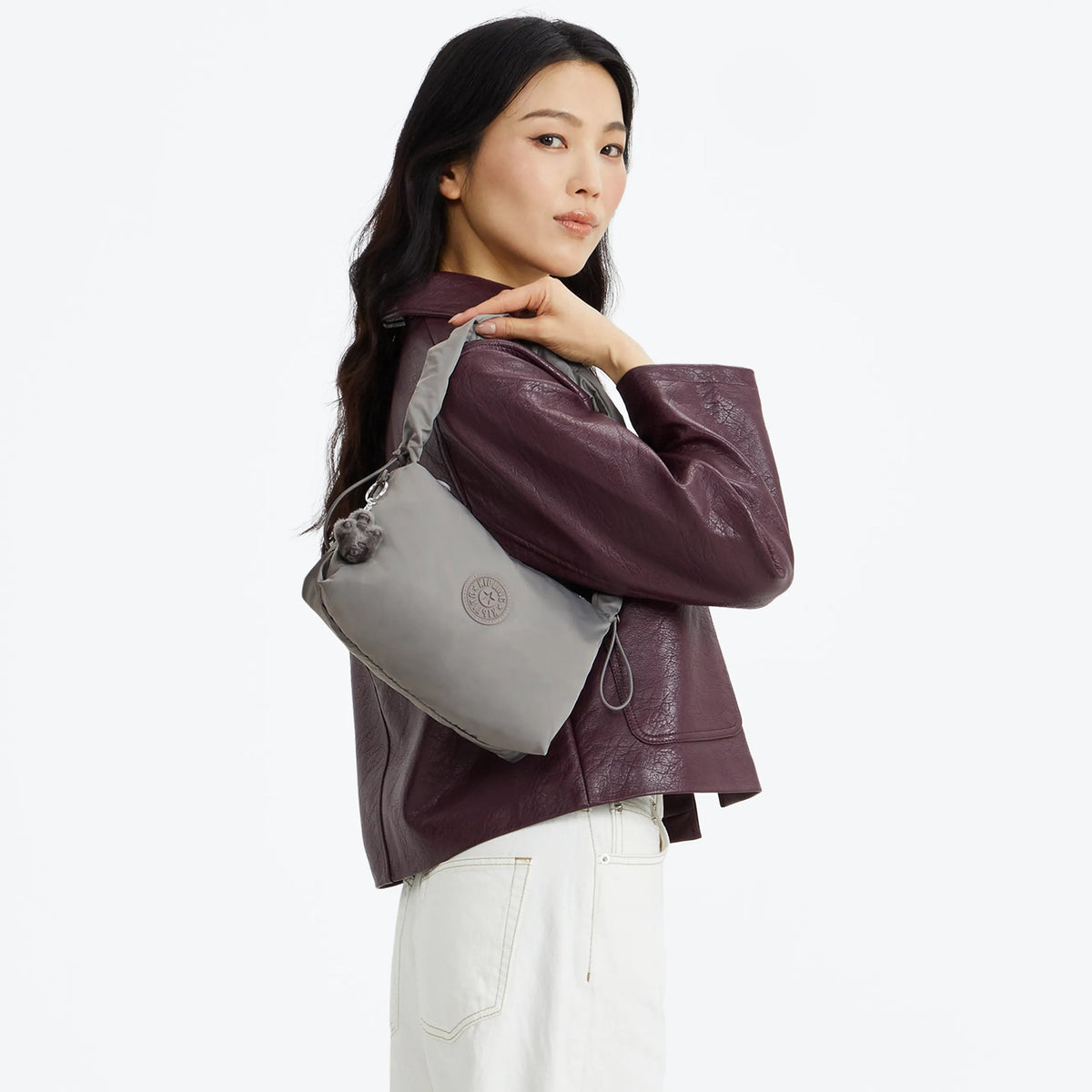 Eleni Smooth Satin Shoulder Bag