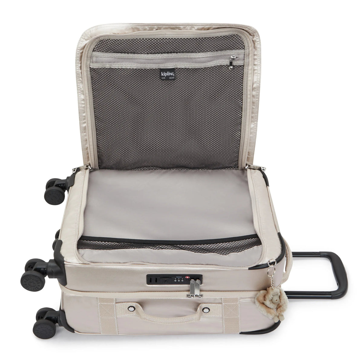 Spontaneous Small Metallic Rolling Luggage