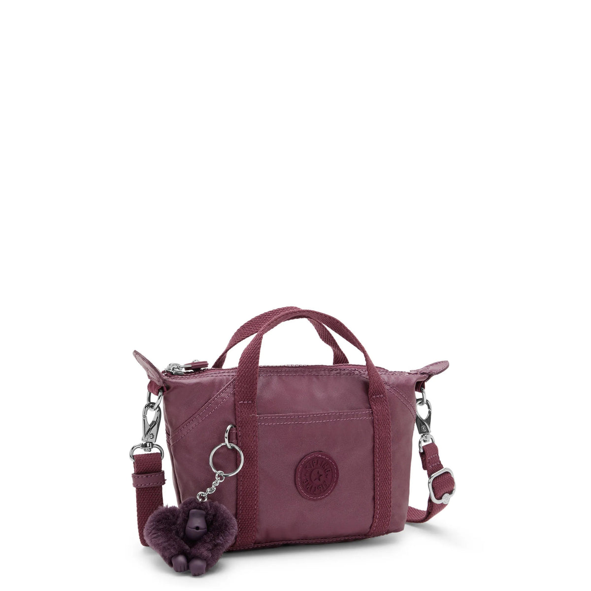 Art Compact Metallic Crossbody Bag