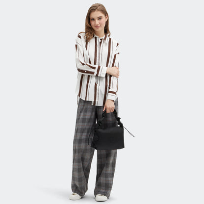 Eleni Medium Smooth Satin Shoulder Bag