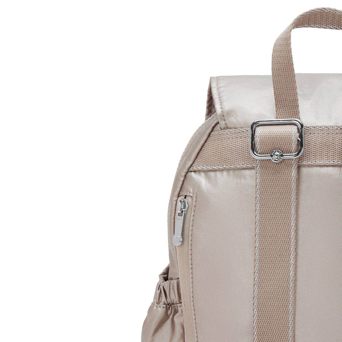 City Pocket Small Metallic Backpack