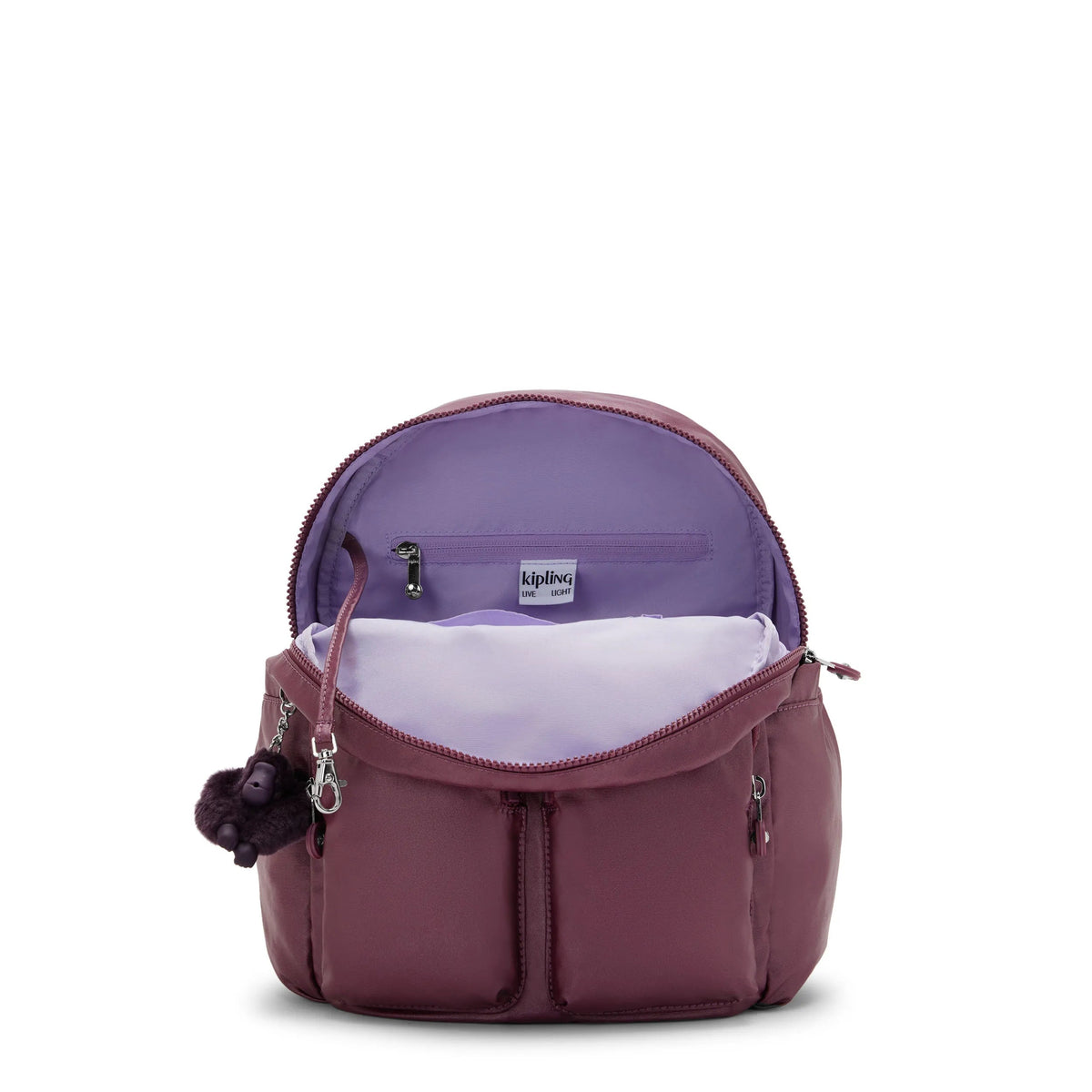 City Pocket Small Metallic Backpack