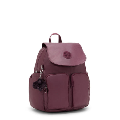 City Pocket Small Metallic Backpack