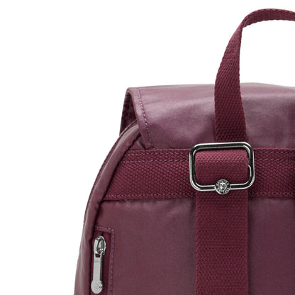 City Pocket Small Metallic Backpack
